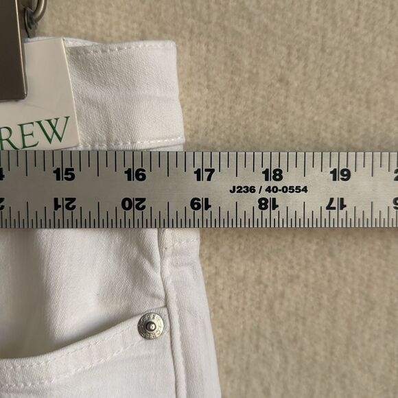 J Crew J Crew 9 Inch demi-boot crop jean in white wash‎ Womens Size 32 White - Picture 9 of 11